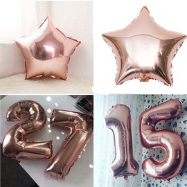 Balloons 12th Birthday Decoration Rose Gold - Girls Birthday Decoration Set for 12 Years (Pack of 12)