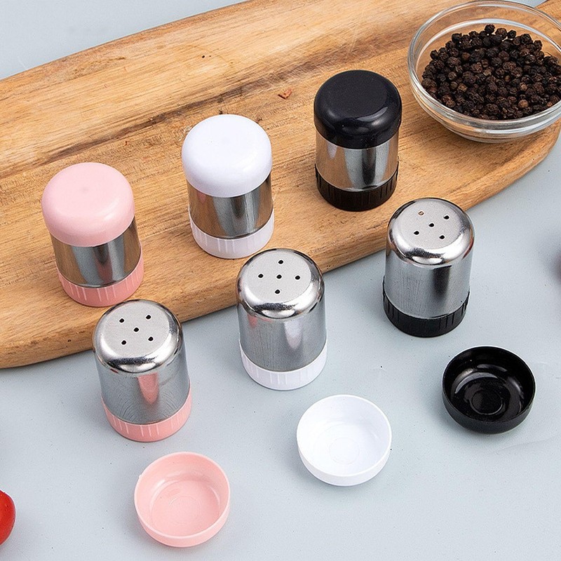 6 Pieces Stainless Steel Seasoning Bottles, Kitchen Utensils, Small Seasoning