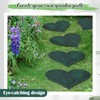 Tandefio 3 Pcs Heart Garden Stepping Stones Brown Cast Iron