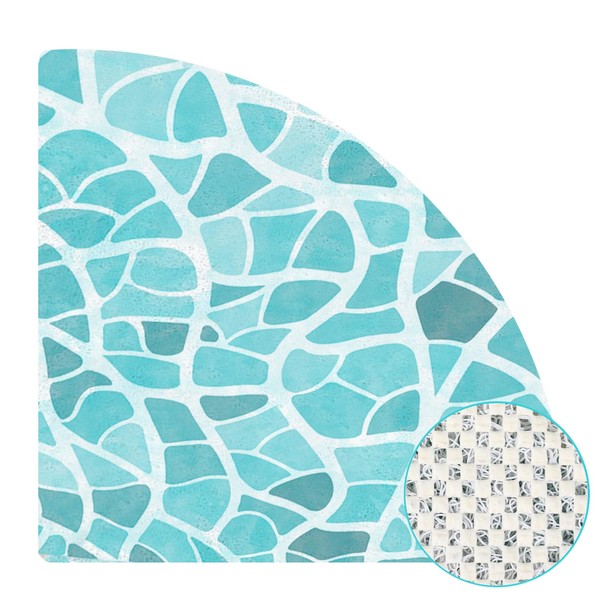 Shower Mat, Non-Slip Triangular, 60 x 60 cm, Soft Comfort