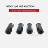 EZAccessory 20 Black Long Open End Bulge Acorn Lug Nuts