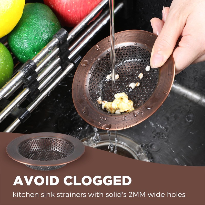 Mudder 3 Pcs Kitchen Sink Drain Strainer and Stopper Stainless