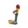 10" Medium Rasta Jamaican Man Holding Bowl Polyresin Ashtray Decoration