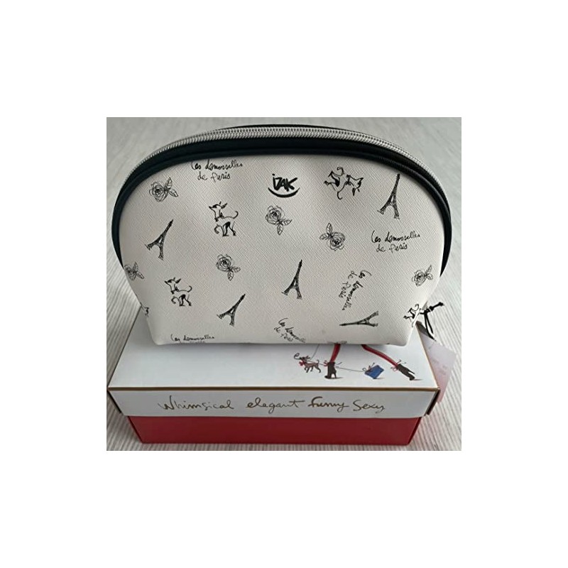 Izak, New York Make Up Cosmetic French Theme Bag Pouch