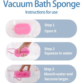 Exfoliating Bath Sponge, Soft Shower Sponges for Women, Reusable Body Sponges for Men, Wash Scrubber, 3 Pack