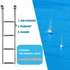 YACHARIES Boat 4 Step Ladder 316 Stainless Steel Folding Ladde,