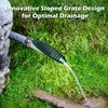 Yard Drain, 4 in. Green Angled Drainage Grate Easy to