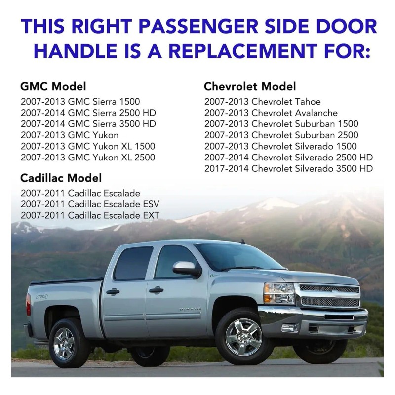 Kit De Manija Puerta Chevy Silverado 2007 A 2014, Suburban,