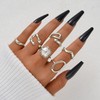 ÌF ME 10 PCS Gold Rings Set for Women Non