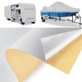 BOATPRO Boat Cover Repair Kit, 600D Super Stick Self-Adhesive Boat Cover Patch Repair Kit for Repairing Pool Cover, RV Cover, Awning, Waterproof Heavy Duty Canvas Repair Kit Gray, 30" x 3",2 Pcs