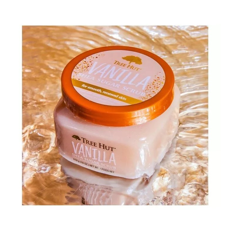 Tree Hut Vanilla Shea Sugar Exfoliating & Hydrating Body Scrub,
