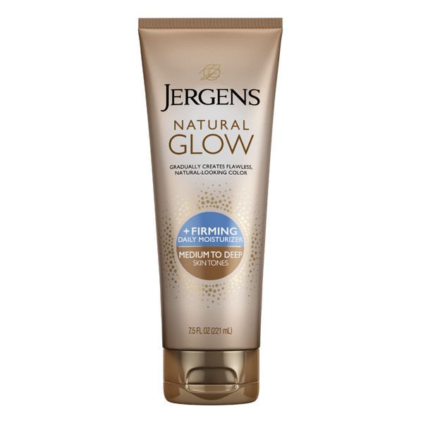 Jergens Natural Glow +FIRMING Daily Moisturizer for Body, Medium to Tan Skin Tones, 7.5 Ounces