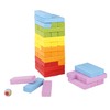 Pidoko Kids Wooden Stacking Building Blocks (49 Pcs) - Colorful
