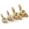 CONPHERON Brass Wing Nuts Metric Thread Butterfly Nuts M10 Pack