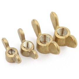 CONPHERON Brass Wing Nuts Metric Thread Butterfly Nuts M10 Pack of 3