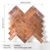Yipscazo 10 Sheets Retro Copper Herringbone Peel and Stick Backsplash