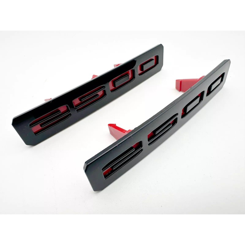 Auto Red Black Front Bumper Fascia Fender 2500 Emblems 2024+