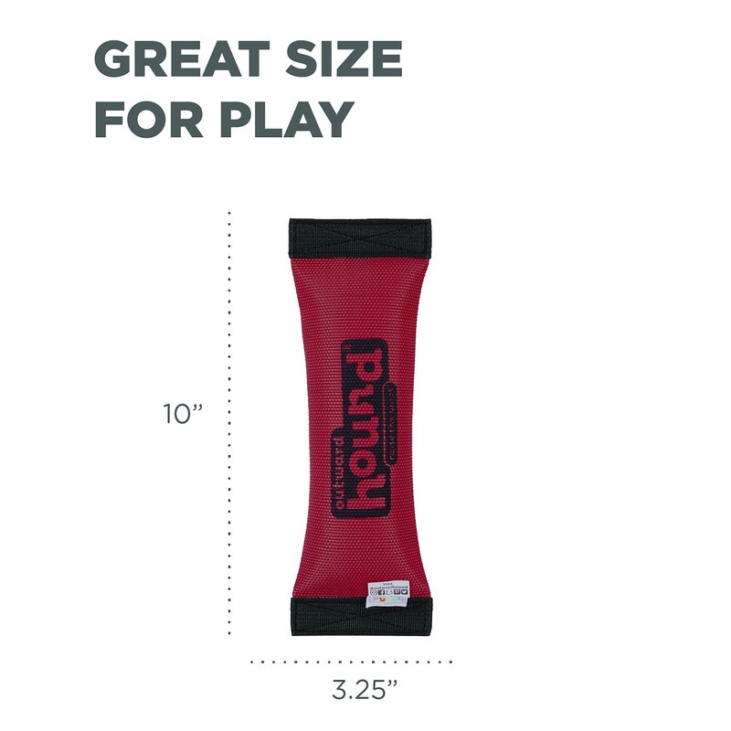 Outward Hound FireHose Dog Toss & Fetch Toy, Red