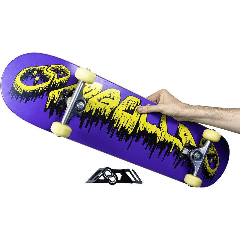 MEOLLO Vertical and Horizontal Stand Hanger for Skateboard (100% Steel)