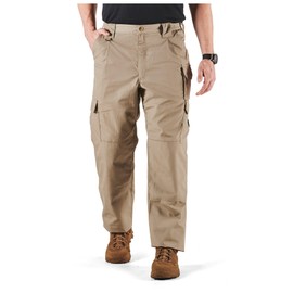 5.11 Tactical Men's Taclite Pro Lightweight Performance Pants, Cargo Pockets, Action Waistband, Stone, 36W x 34L, Style 74273