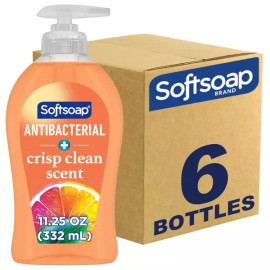 소프트비누 항균 액체 핸드 비누 바삭한 깨끗한 향 11.25온스 6팩 [Crisp Clean] Soft Soap Antibacterial Liquid Hand Soap Crisp Clean Scent 11.25 oz 6 Pack [Crisp Clean]