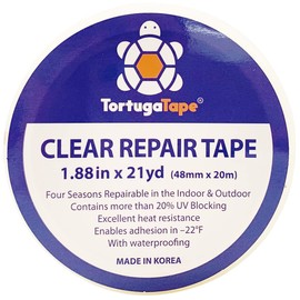 TortugaTape, Repair Tape for Greenhouse, 5.51inches x 21yards, Clear Repair Tape, Excellent Heat Resistance, All Weather and UV Blocking, with Waterproofing, 1 Unit