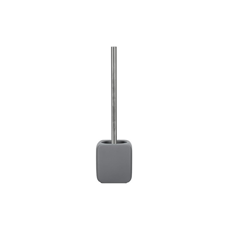 KW Cube Ceramic Toilet Brush and Holder (Grey)