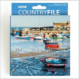 BBC Countryfile Pack of 6 Photographic Blank Note Cards From the Range (ABA-11785) - Harbour Views - 3 Cards Each of 2 Designs