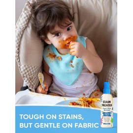 Baby & Kids Stain Remover Spray – 4oz Non-Toxic, Dye-Free Fabric Cleaner for Clothes, Carpets & Upholstery | Instantly Removes Food, Juice, Grease & Messy Spills