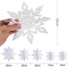 Winter Snowflake Hanging Decorations - 3D Large Silver Snowflakes Paper