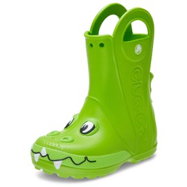 Crocs Unisex Children's Handle It Duke Rain Boot Wellington Boots, Crocs Green, 20 / 21 UK