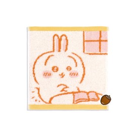 Chiikawa 41-1180060 House Towel Handkerchief, Yellow, Pile, Small, Size Approx. 7.9 x 7.9 inches (20 x 20 cm)