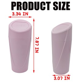 Osilly Car Trash Can with Lid, Mini Portable Leakproof Automotive Garbage Bin Multipurpose Organizers and Storage, Universal for SUV, Truck, RV, Home, Office, Kitchen, Bedroom and More（Pink）