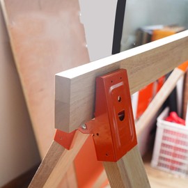 Woodworking Sawhorse Holder for Chainsaws, Mechanical Sawhorse Holder Stand Made of Cold Rolled Steel for 25° Opening Angle Wood Slot, Pack of 2