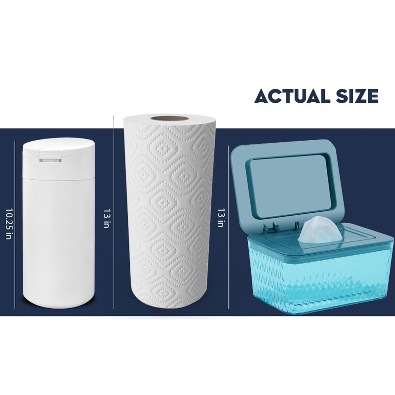 Extra Large Refillable Disinfecting Wet Wipes Dispenser (Navy Blue) |