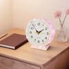Yivaiks Shiny 4.5" Analog Alarm Clock，Bling Small Silent Retro Desk