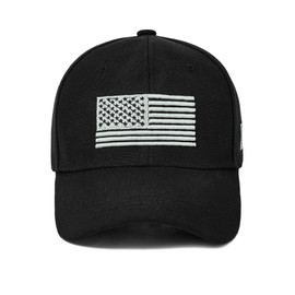 Zando American Flag Baseball Cap Black One Size - Cotton Patriotic Baseball & Trucker Caps for Men & Women –Low Profile Embroidered USA Hat Adjustable Outdoor Travel Tactical Casual Styles