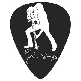 Chromacast Rudy Sarzo Signature 1.30MM Delrin Dura Pick, Black - Size: 10 Pack