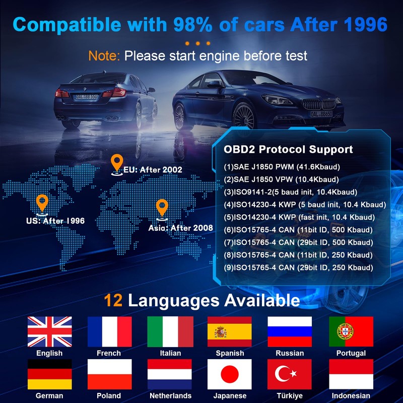 Check Engine Code Reader for Cars and Trucks, 2 in