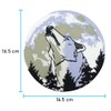 Finally Home Large Wolf Moon Back Patch for Iron-On Motorcycle