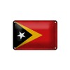 Blechschild 18 x 12 cm Wappen Flagge Osttimors Flag of
