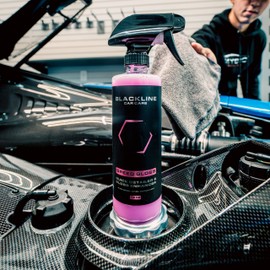 Blackline Speed Gloss Enhancer & Quick Detailer – Streak-Free Car Shine Spray for Paint, Glass, Chrome – Pink Cotton Candy Formula – Easy Spray-On Wipe-Off for Instant Gloss and Depth