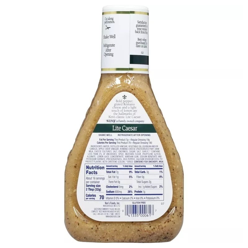 Ken's Steak House Lite Caesar Salad Dressing & Marinade 16