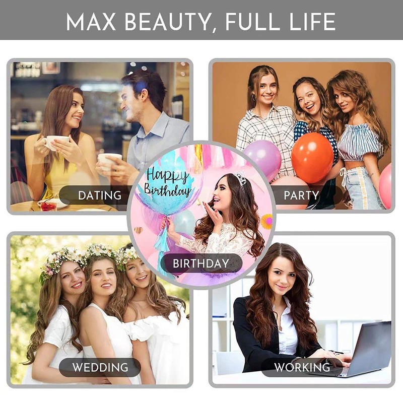 XUANHEFA Human Hair Ring Loop Hair Tip Extensions Remy Hair