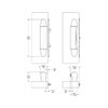 8.7" Interlock Intuition Sliding Glass Door Handle Kit Replacement -