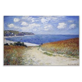 Monet Wall Art Collection Canvas Passage to The Sea Near Pourville, 1882 Prints Wrapped Gallery Wall Art | Stretched and Framed Ready to Hang, 36X48