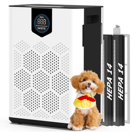 DAYETTE Air Purifier for Home Large Room Up to 3000 Ft² with 2xH14 HEPA Filters, Air Purifiers for Pets Bedroom with Washable PreFilters, 2 TIMES Purification Speed In Turbo Mode for Dust, Hair, Odor