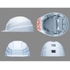 DIC Plastic Disaster Prevention Helmet, Foldable, IZANO2, White, AA21 HA7-K21