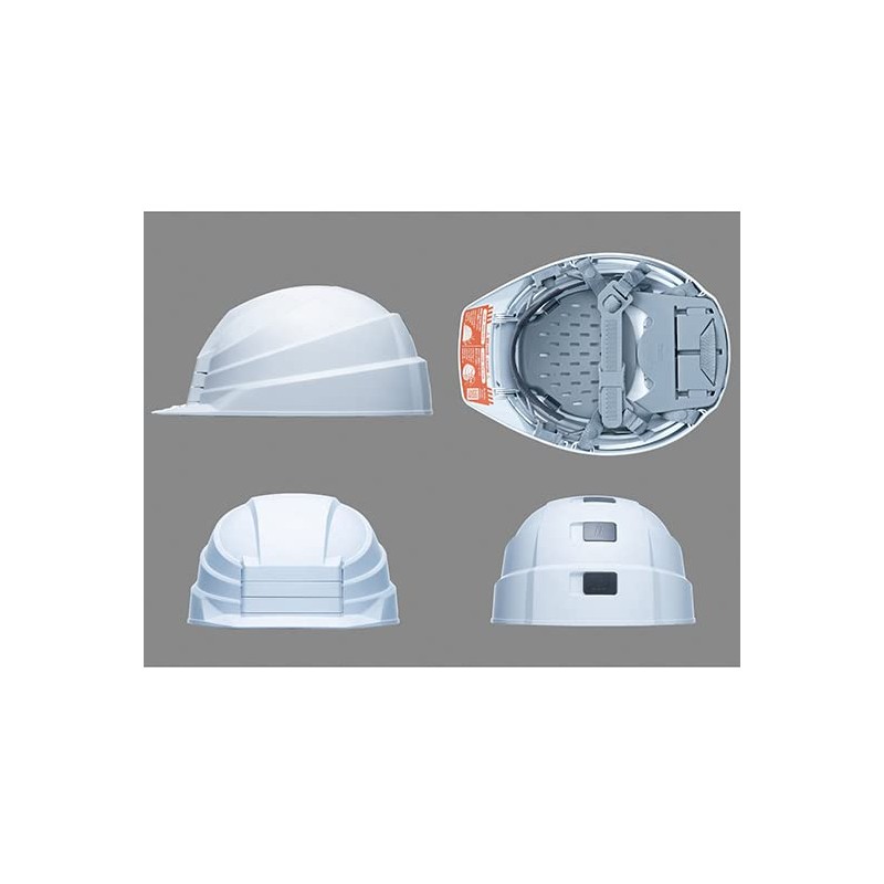 DIC Plastic Disaster Prevention Helmet, Foldable, IZANO2, White, AA21 HA7-K21