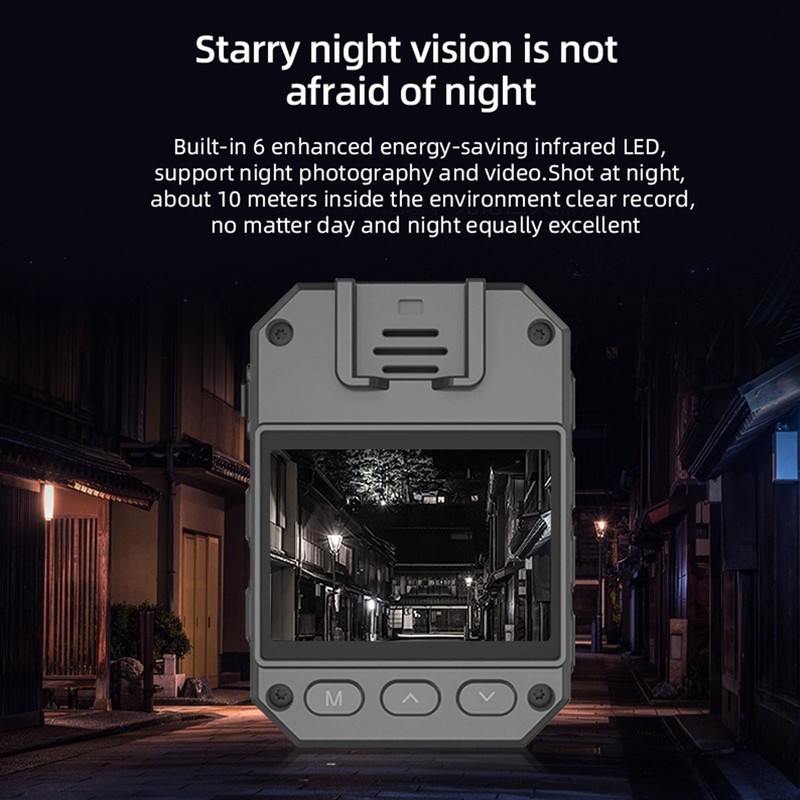 4K HD Body Camera, Portable Clip Camera with Night Vision,